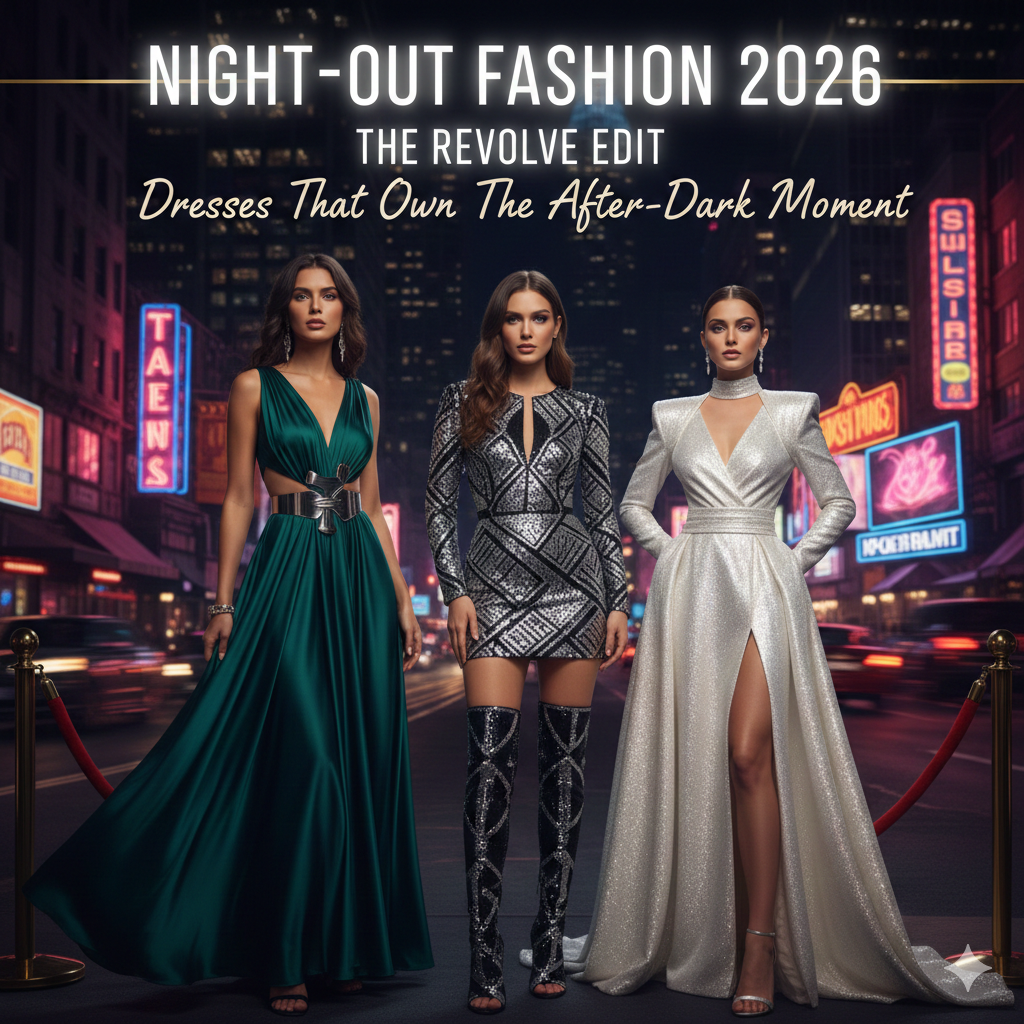 Night-Out Fashion 2026: The Revolve Edit of Dresses That Own the After-Dark Moment